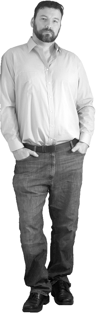 Jonathan Hilgeman leaning against a wall